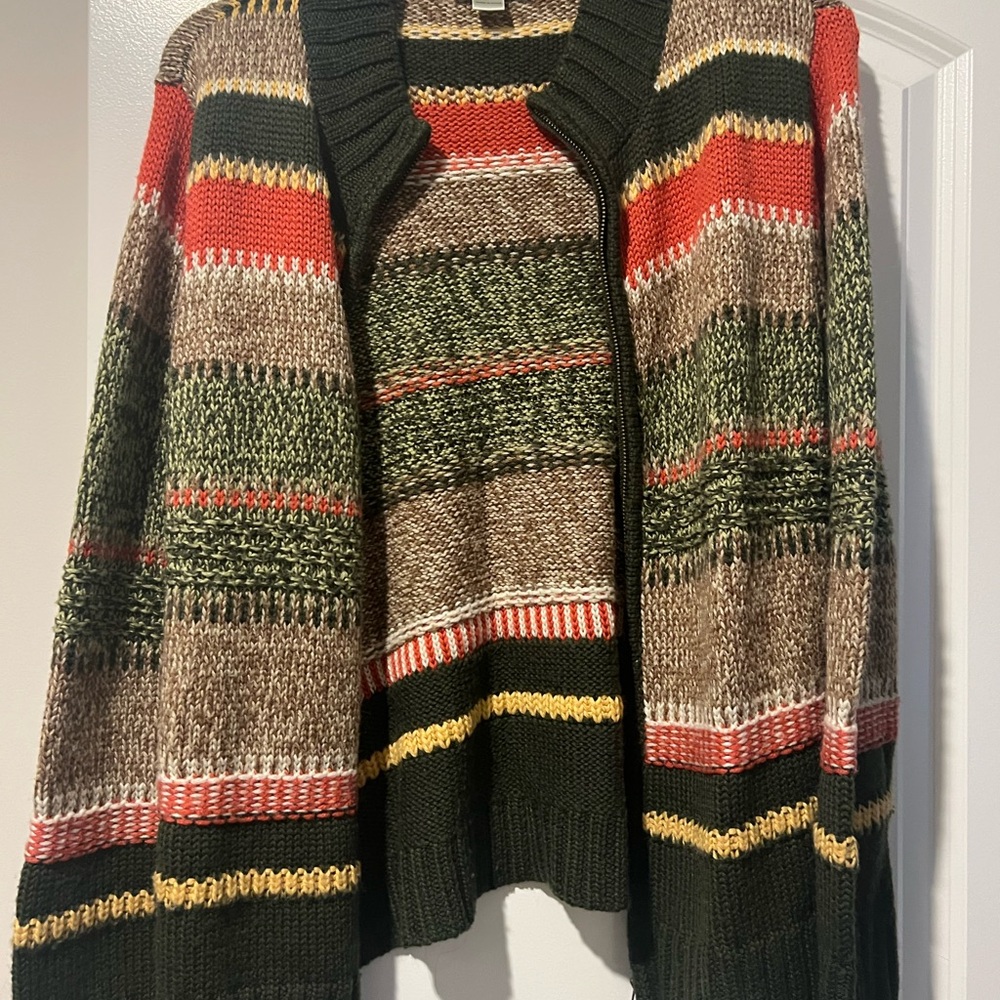 Christopher & Banks Multicolor Striped Cardigan